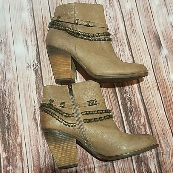 Vince Camuto Tan Leather Booties 10M - Picture 4 of 8